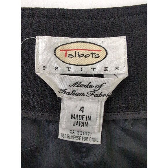 Talbots Wool Pants Womens 4 Black Career Professional Capsule Minimalist - Picture 6 of 12